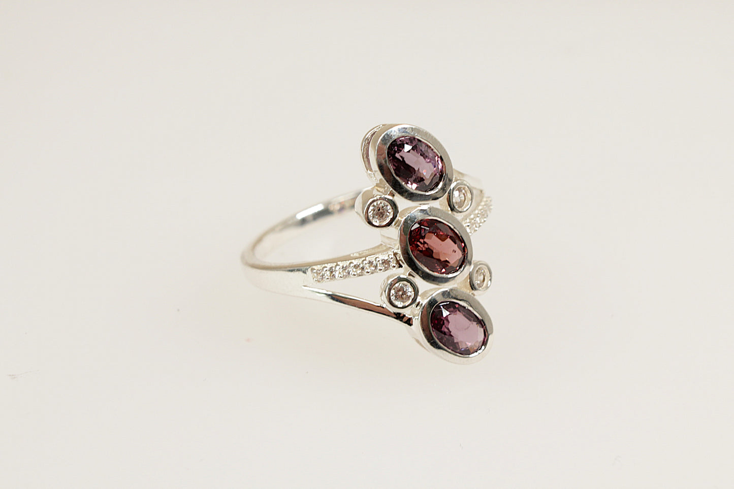 Silver Gemstone set Statement Ring