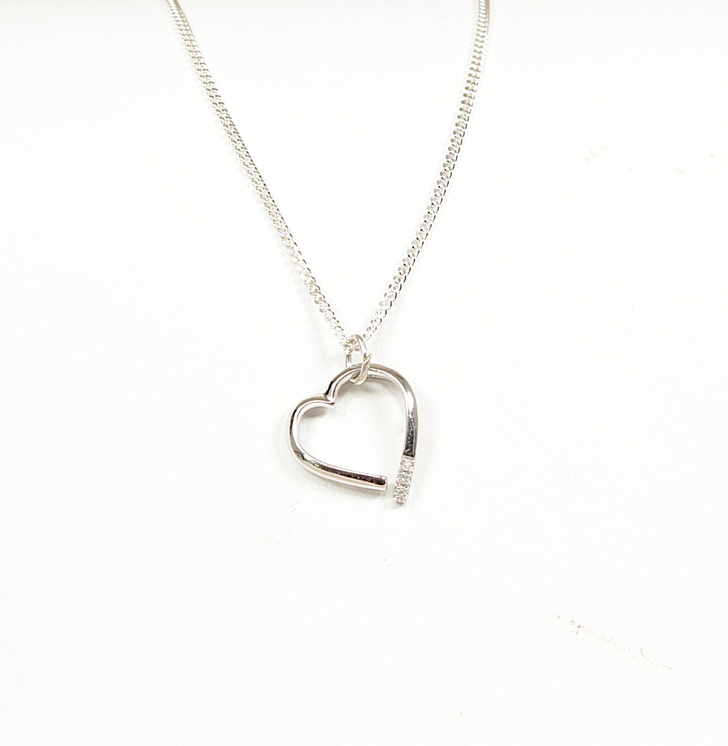 Silver Heart Pendant Necklace