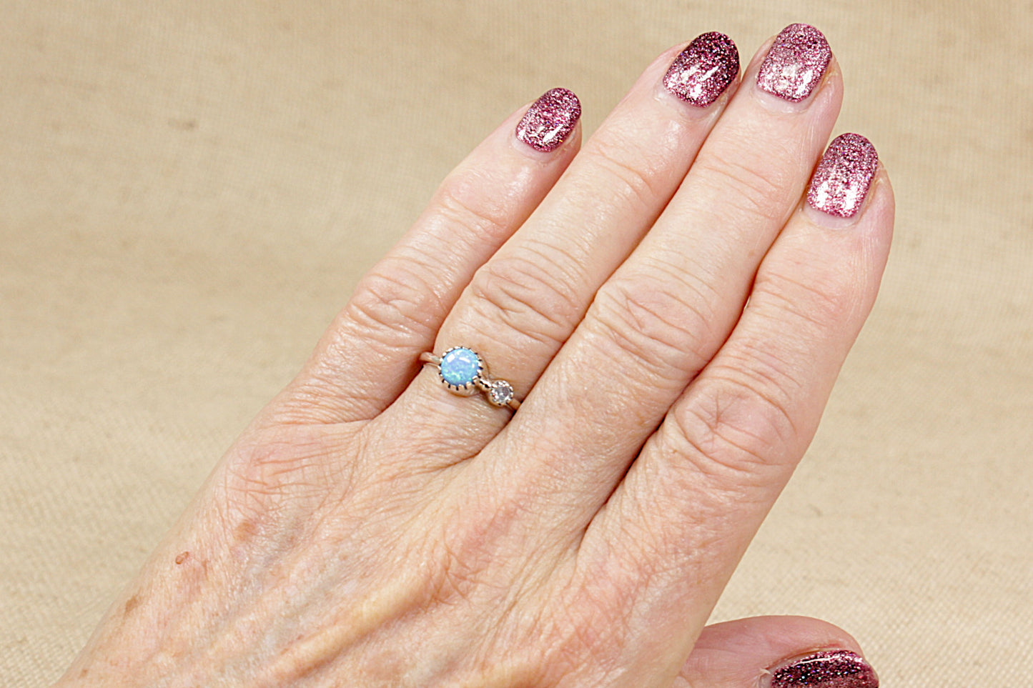Sterling Silver Opal Ring