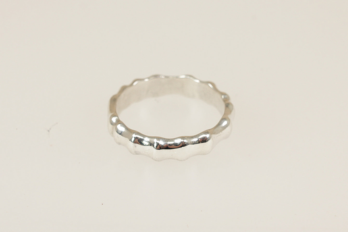 Silver Bamboo Style Band Ring