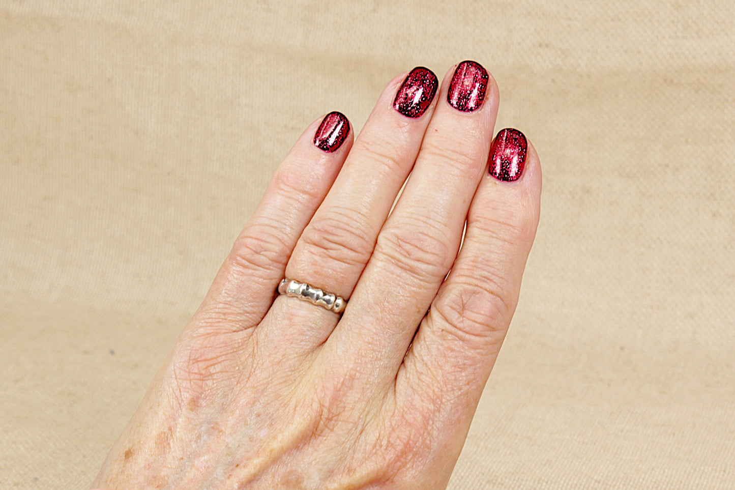 Silver Bamboo Style Band Ring