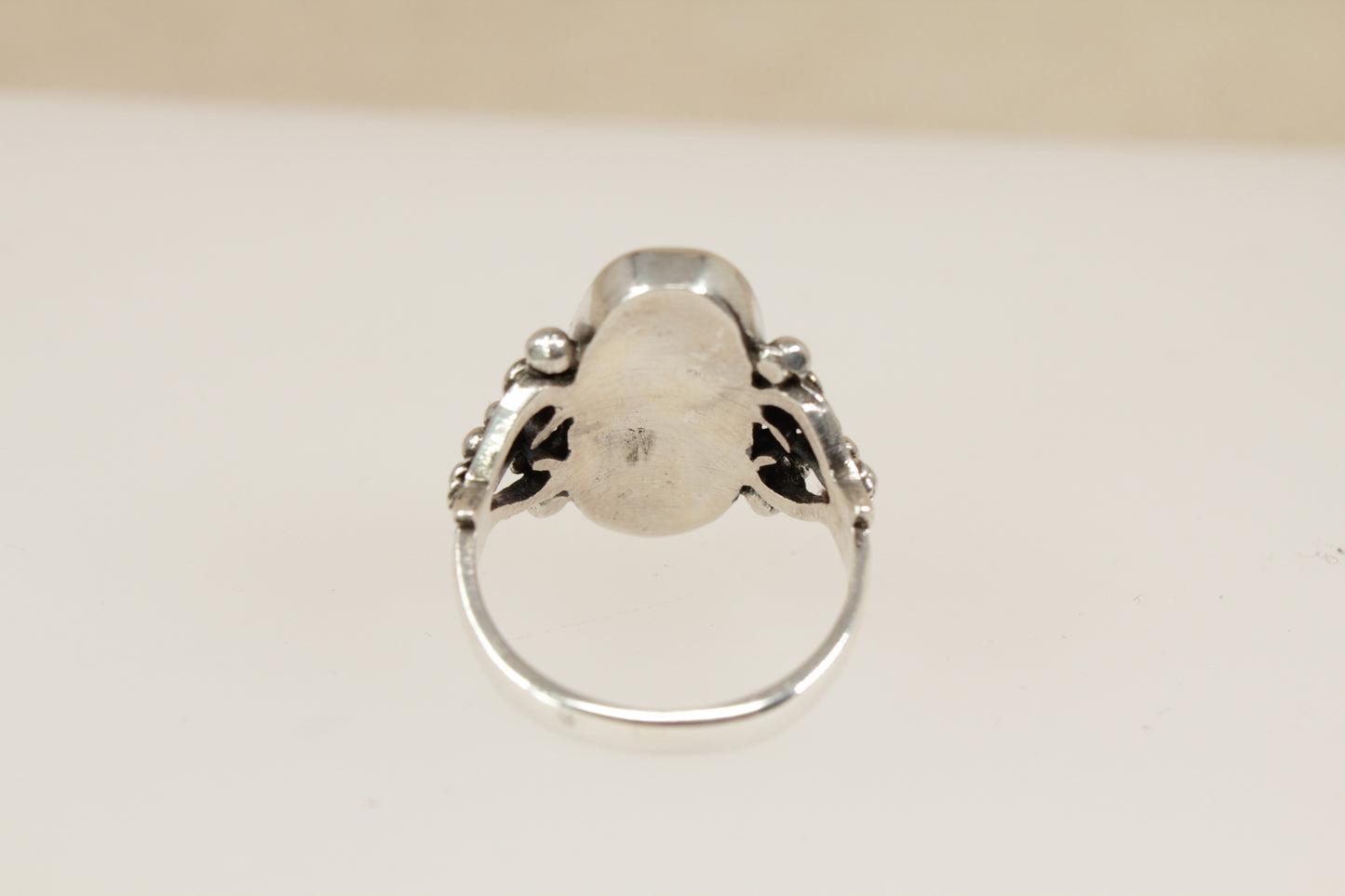 Silver Malachite, Mother of Pearl, Lapis Lazuli Ring