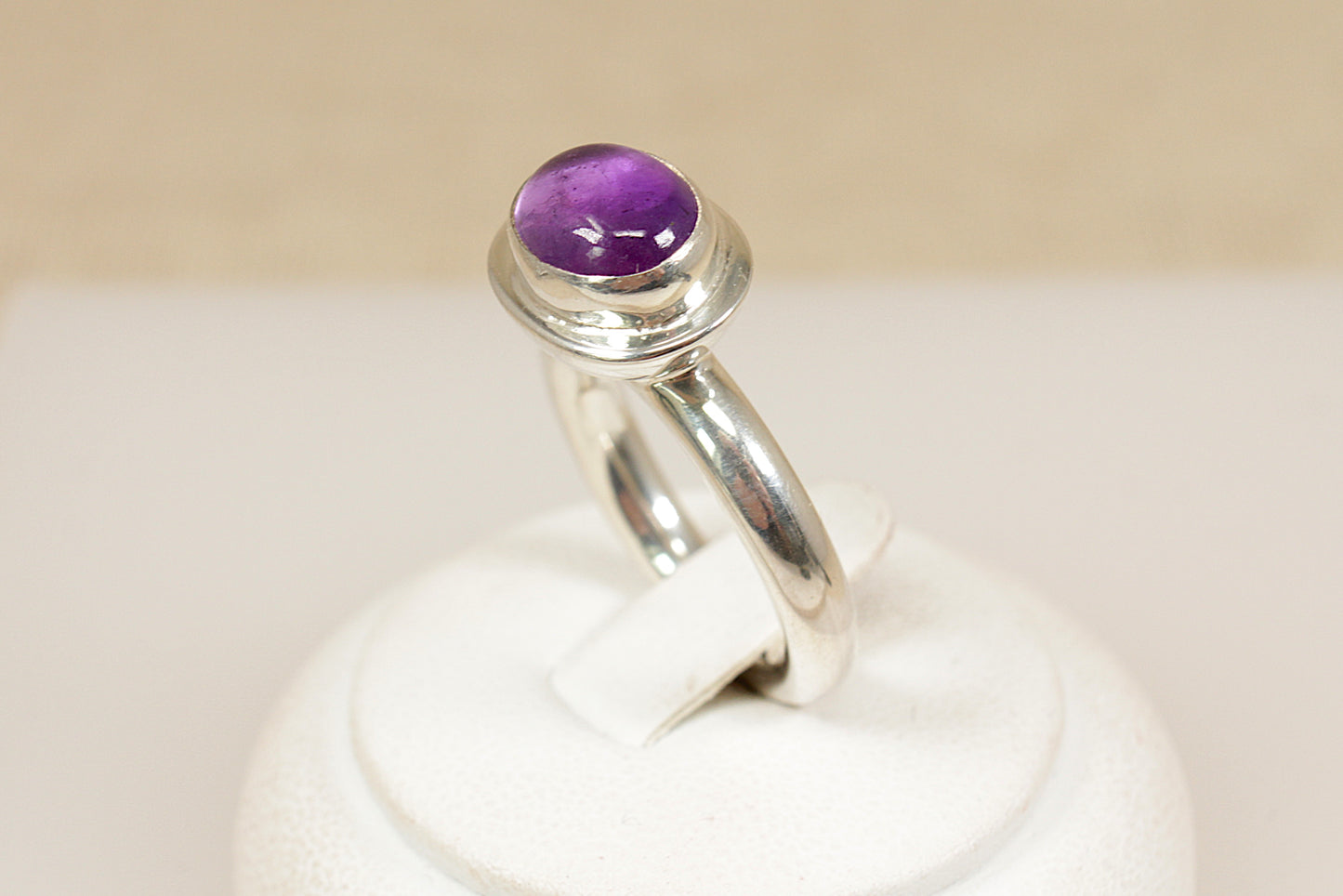 Silver Amethyst Statement Ring