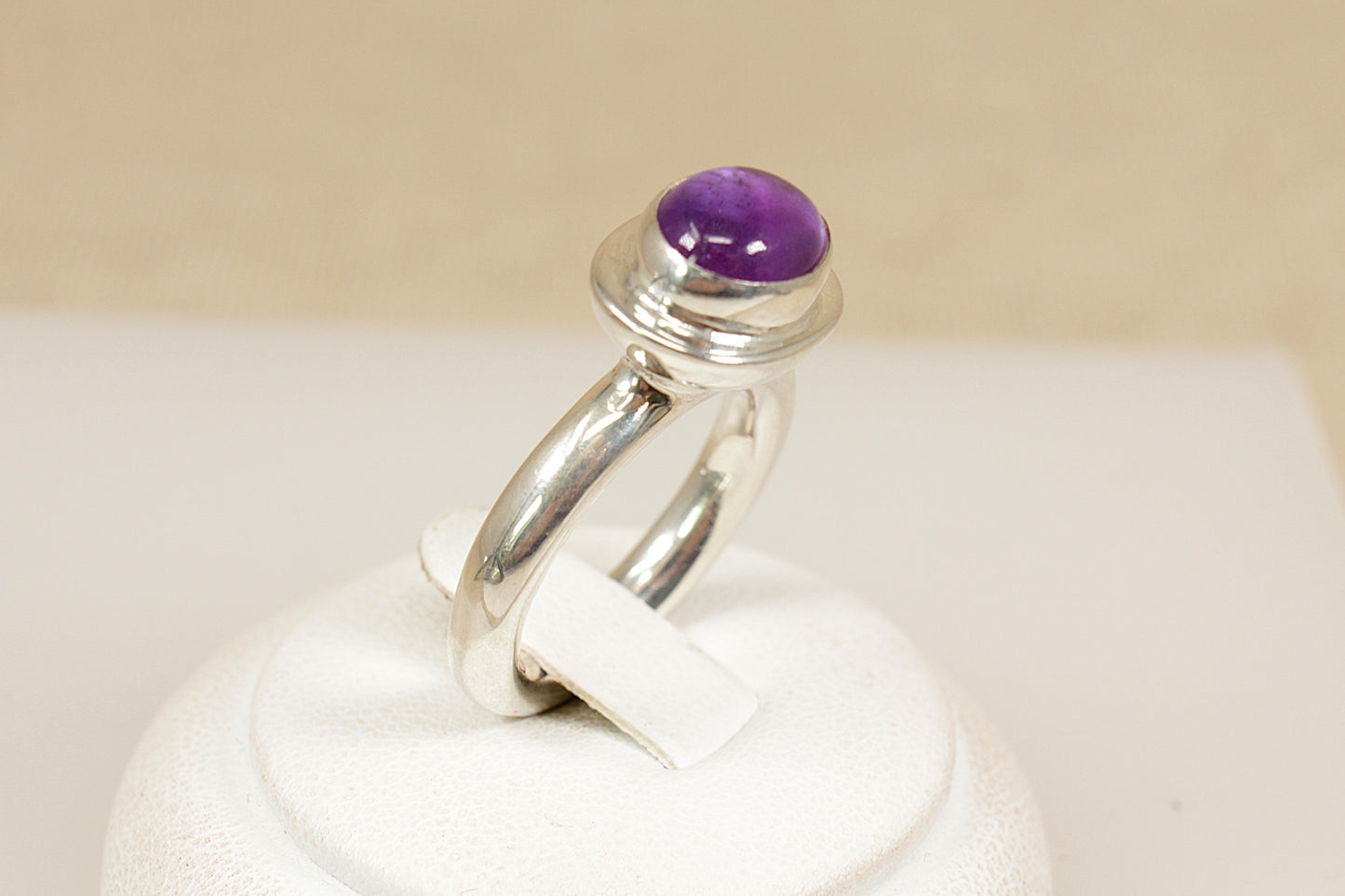 Silver Amethyst Statement Ring