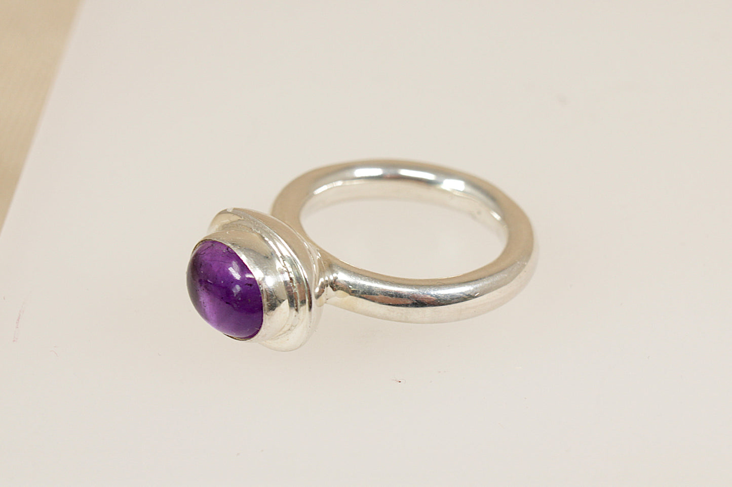 Silver Amethyst Statement Ring