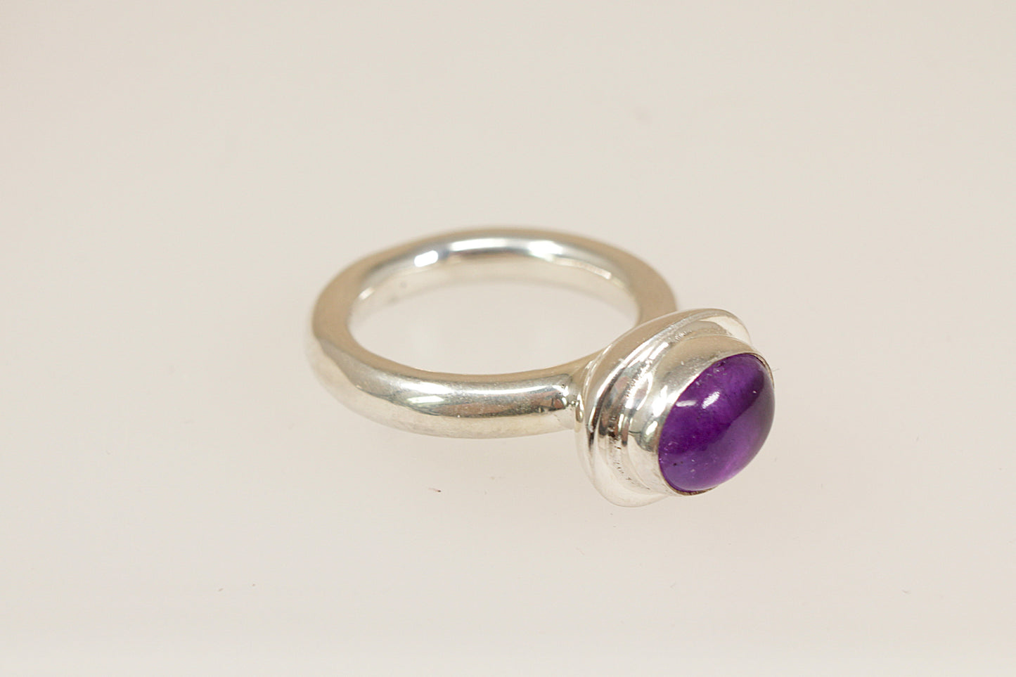 Silver Amethyst Statement Ring