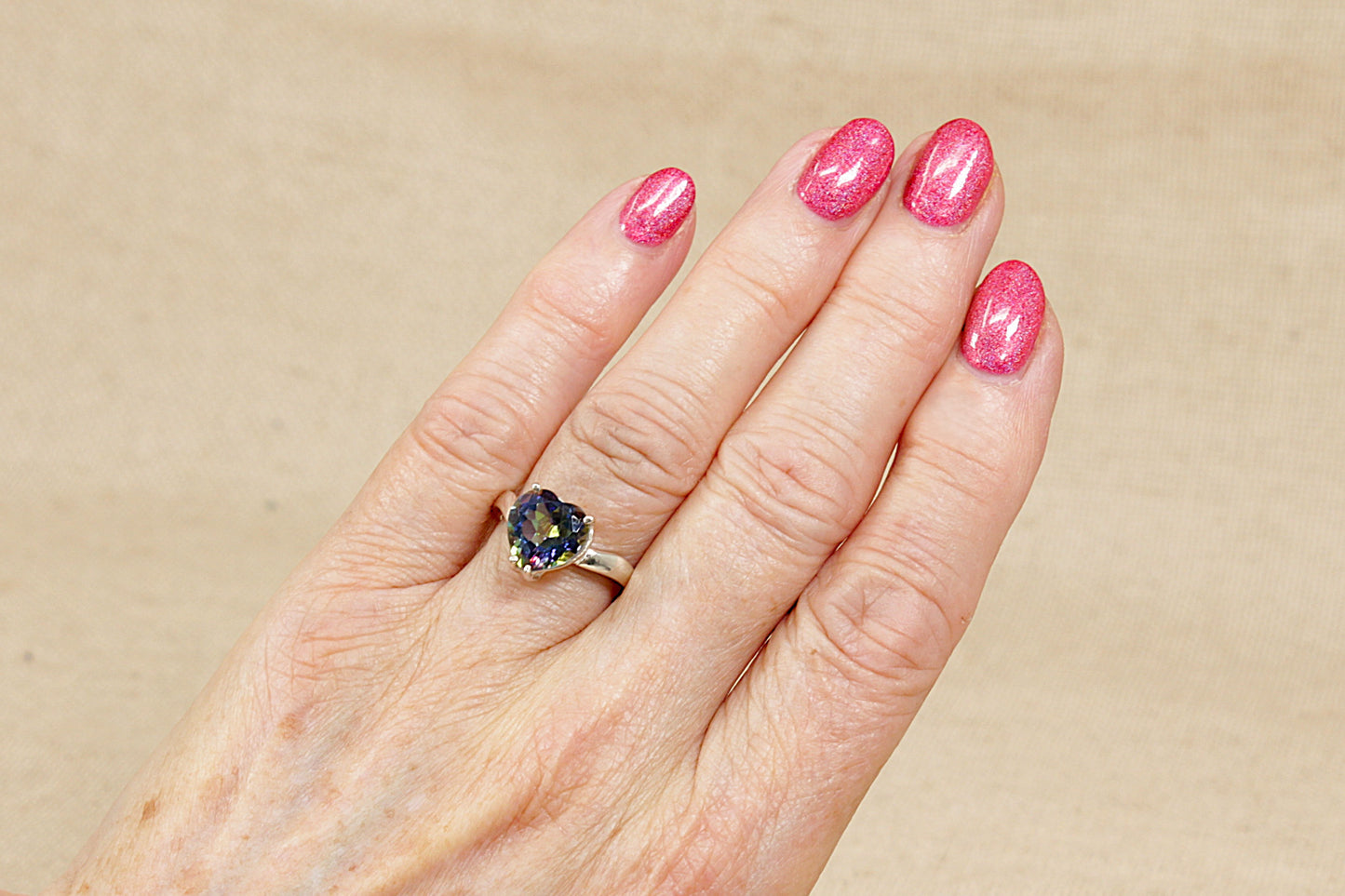 Silver Mystic Topaz Ring