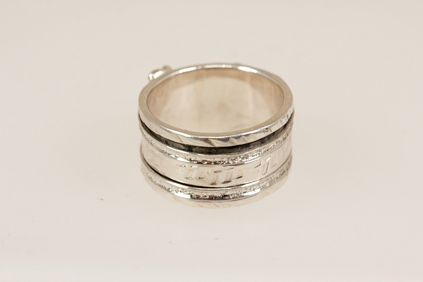 Silver and Moonstone Spinner Ring