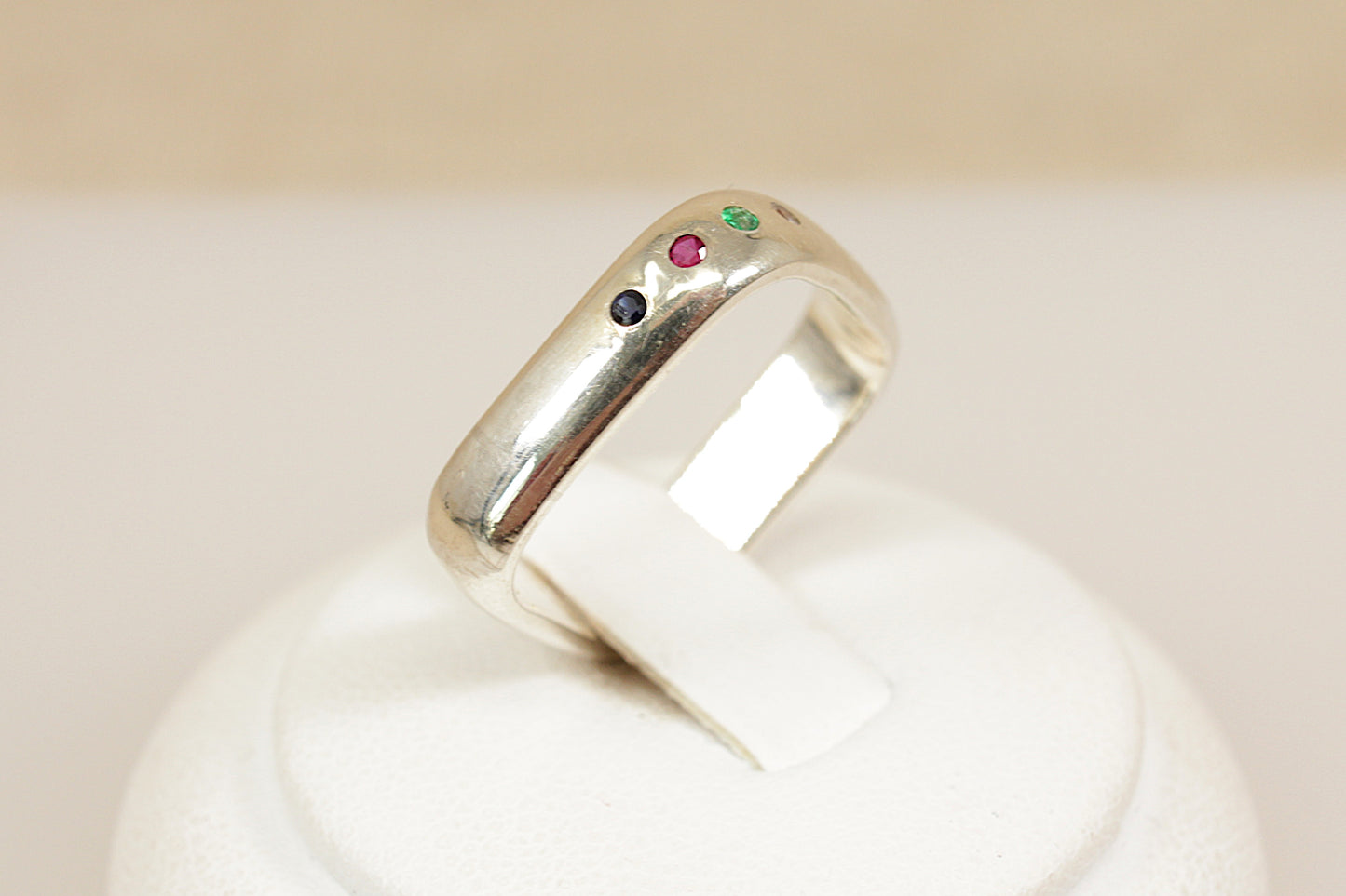 Sterling Silver Multi Gemstone Ring