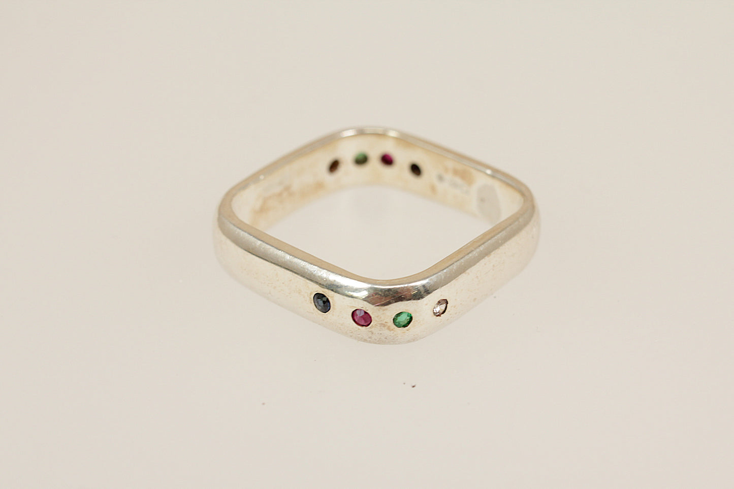 Sterling Silver Multi Gemstone Ring
