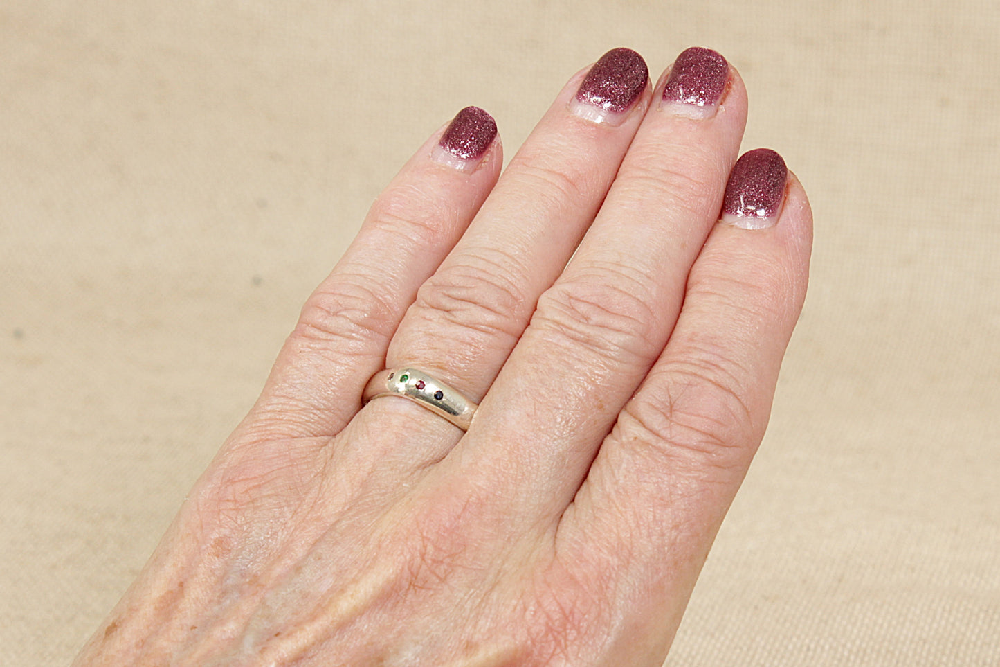 Sterling Silver Multi Gemstone Ring