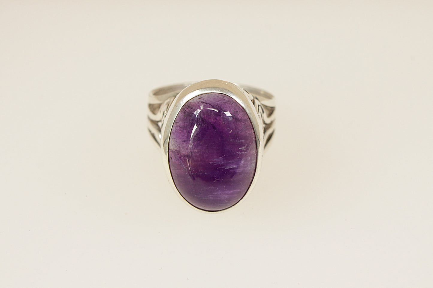 Vintage Silver Amethyst Statement Ring