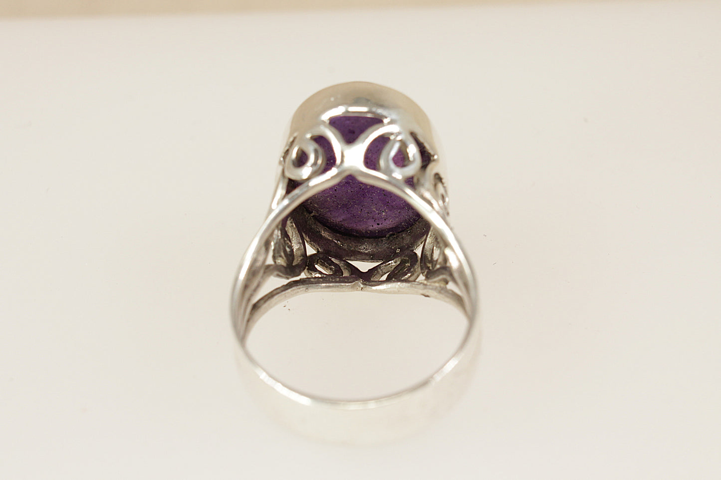 Vintage Silver Amethyst Statement Ring