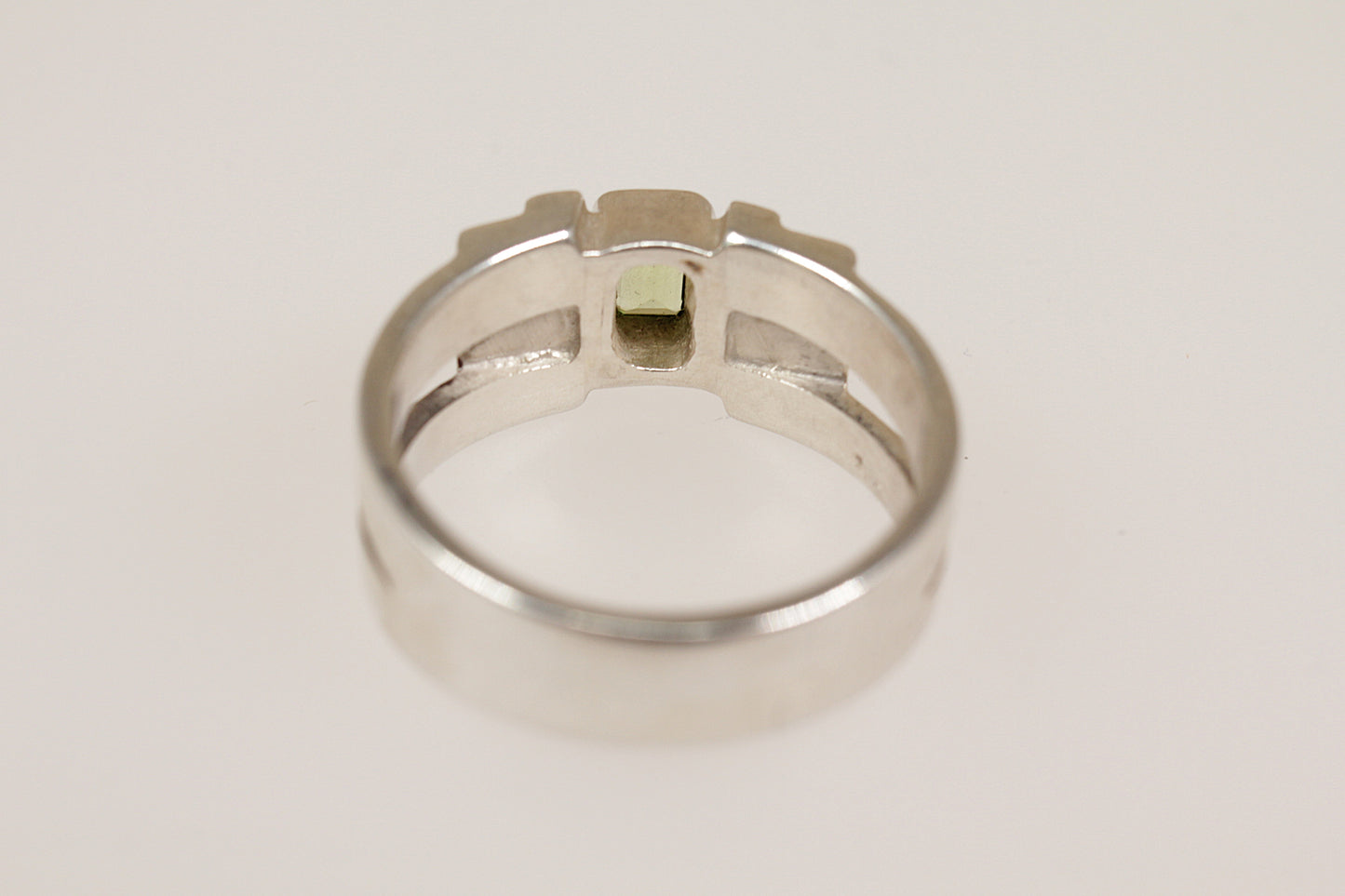 Silver Art Deco Style Peridot Ring
