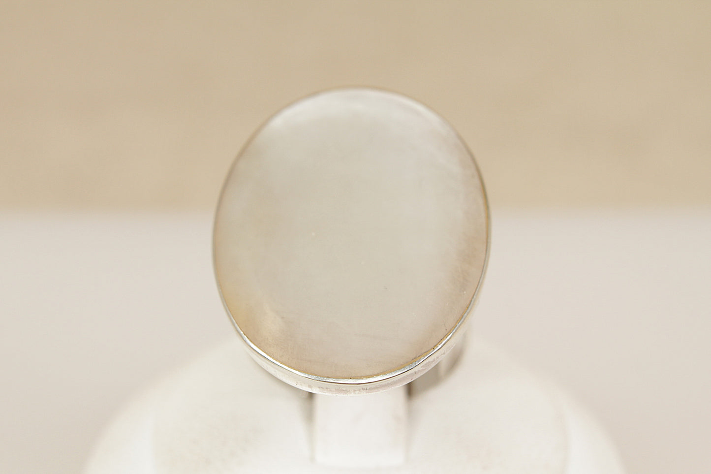 Silver Mother of Pearl Statement Ring