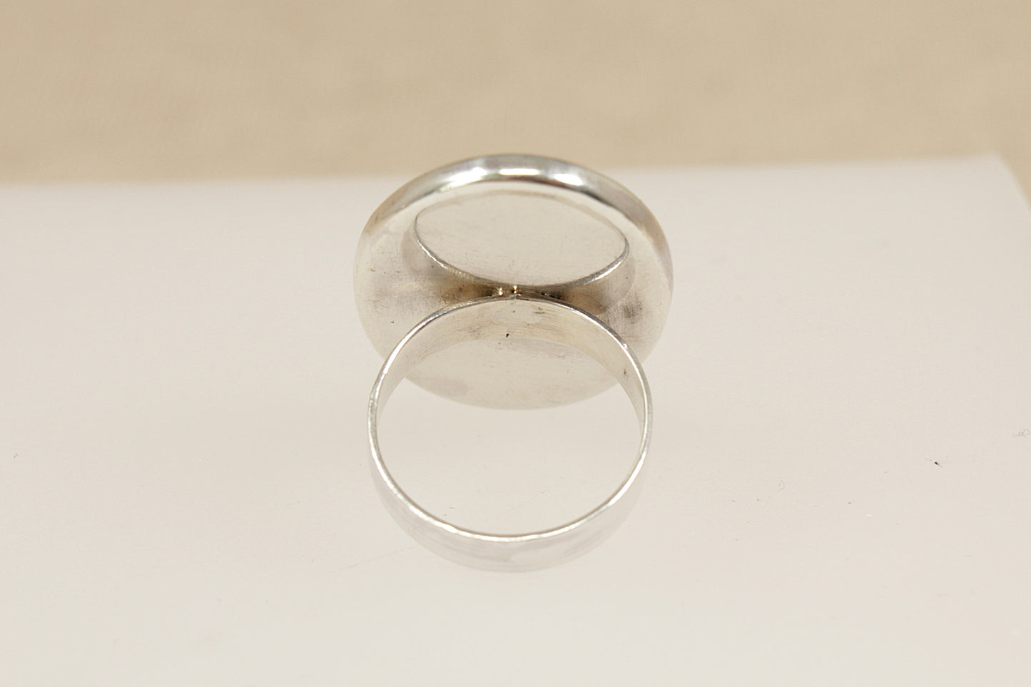 Silver Mother of Pearl Statement Ring