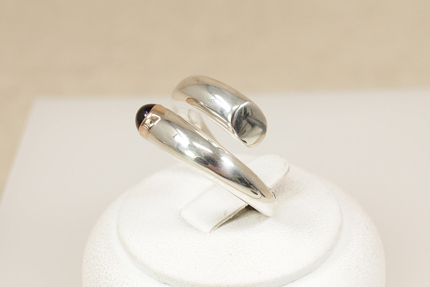 Silver and Iolite Statement Ring