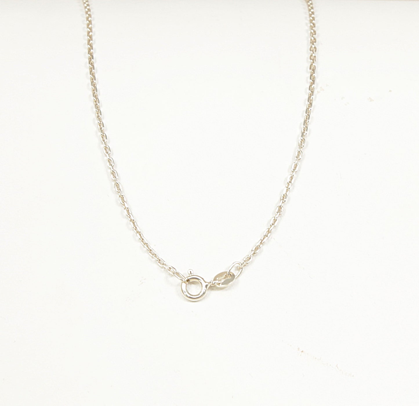 Silver and Peach Moonstone Pendant Necklace