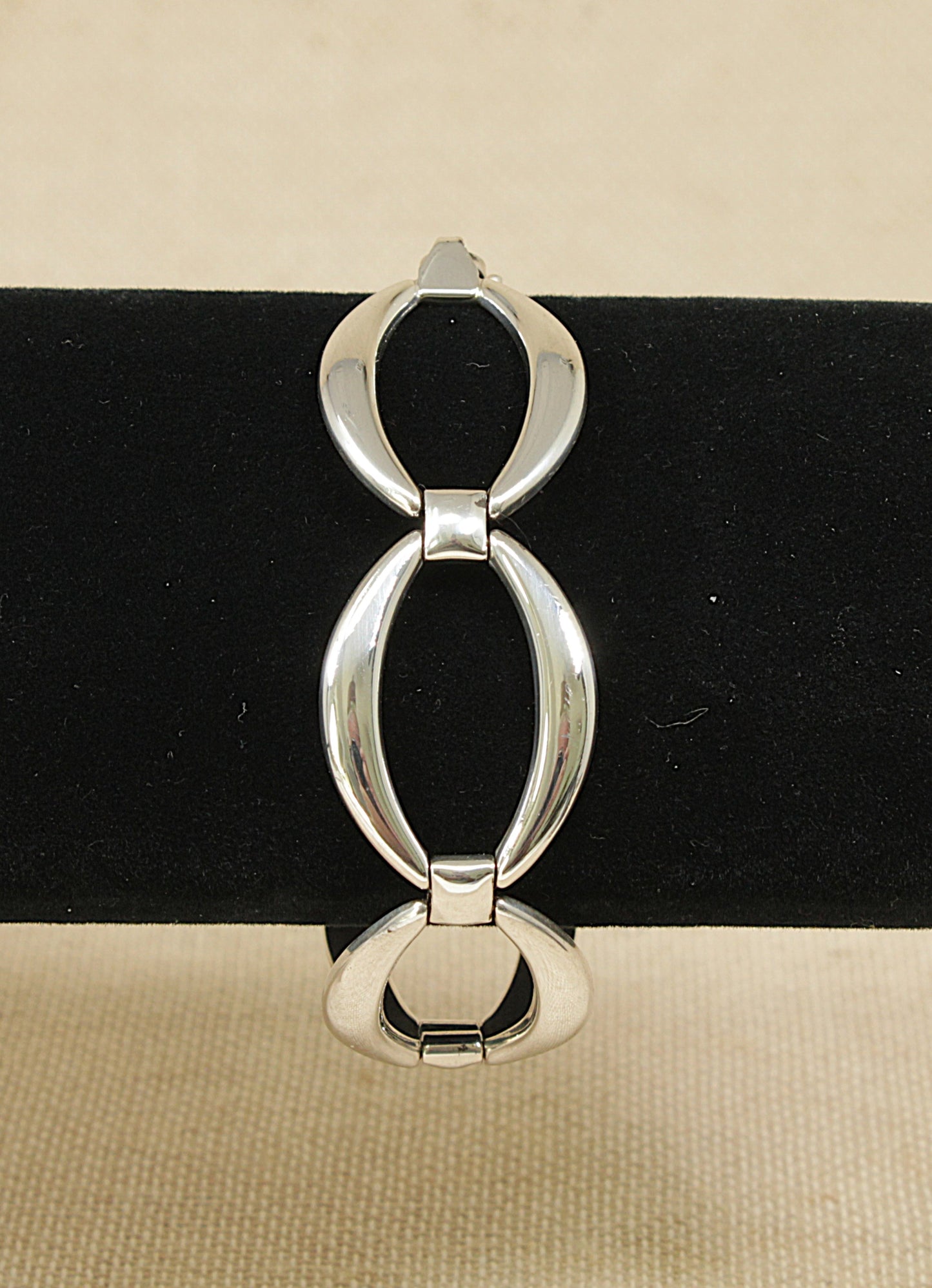 Silver Designer Large Link Bracelet