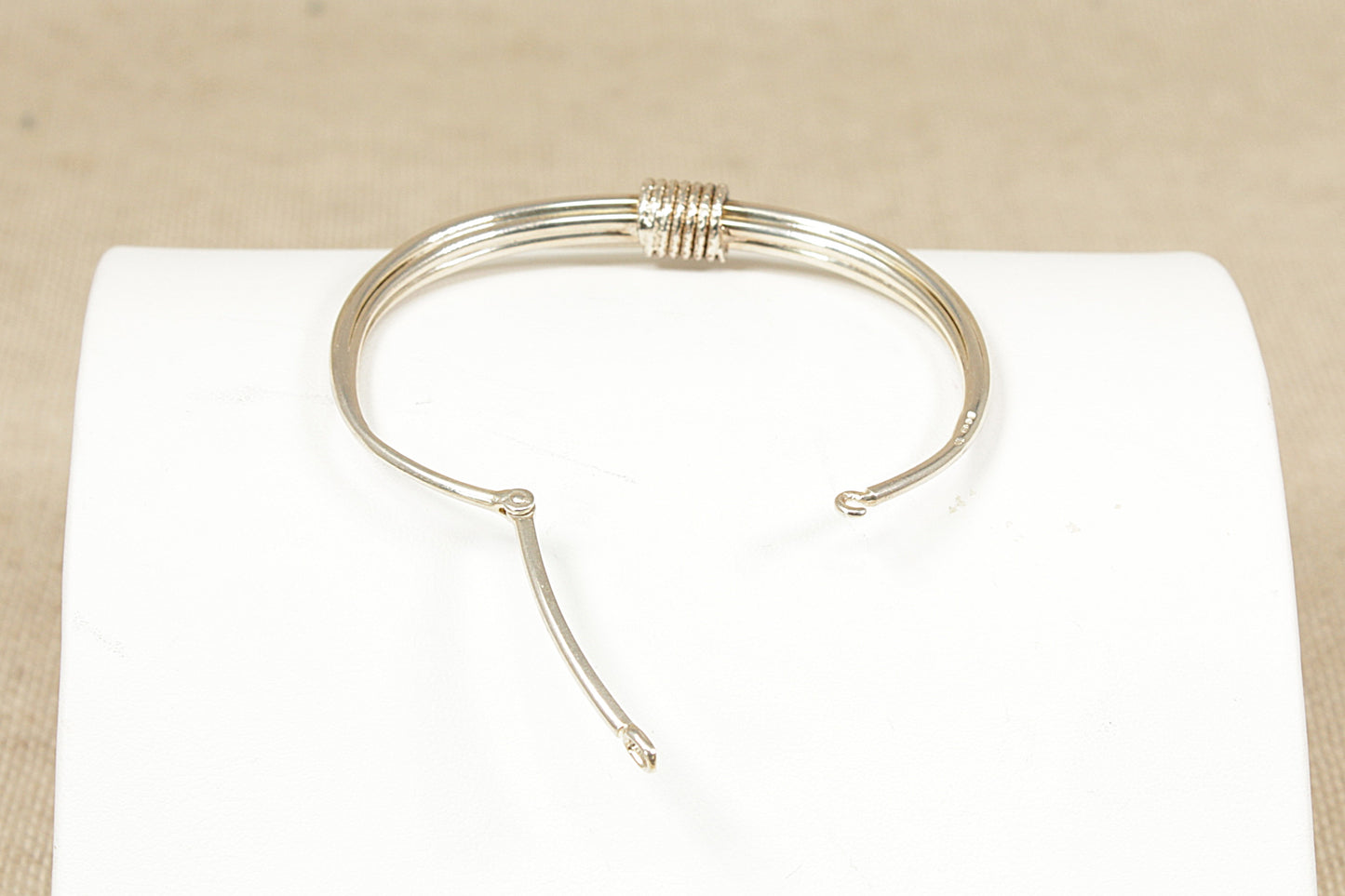 Vintage Silver Hinged Bangle Bracelets