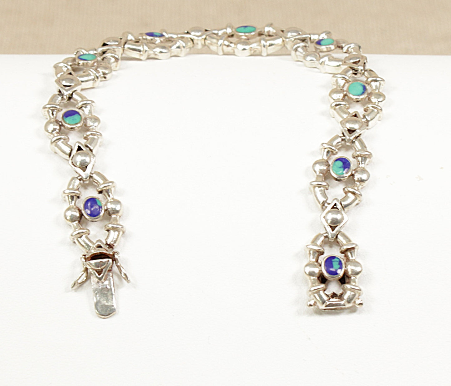 A Silver Bracelet in a ‘Bamboo’ Design
