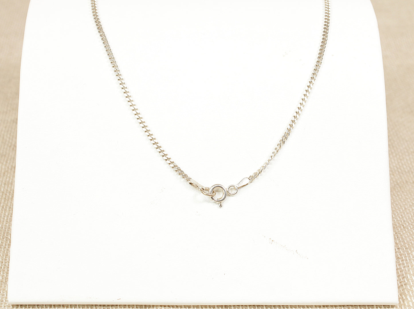Large Silver Locket and Chain Necklace