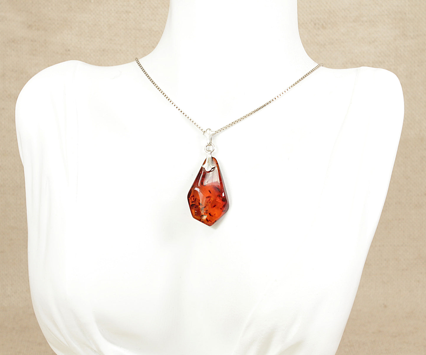 A French designed Baltic amber pendant