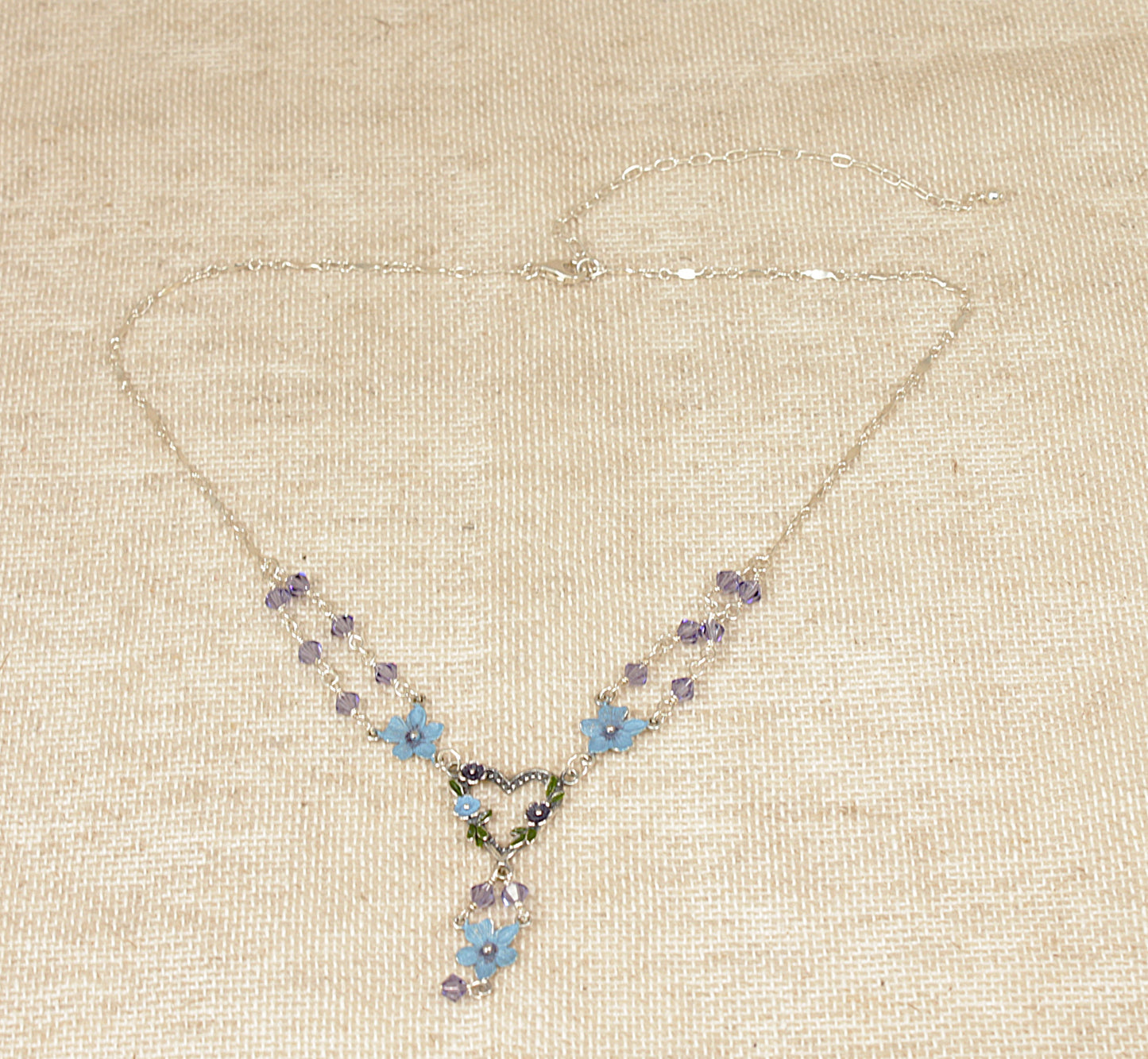 Silver Enamel Necklet Necklace