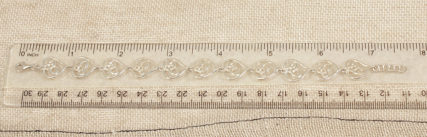 Sterling Silver Kit Heath Celtic Knot Heart Bracelet