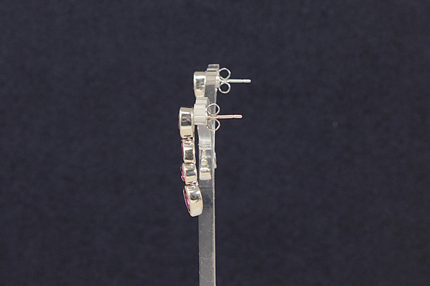 Silver Amethyst Dropper Earrings