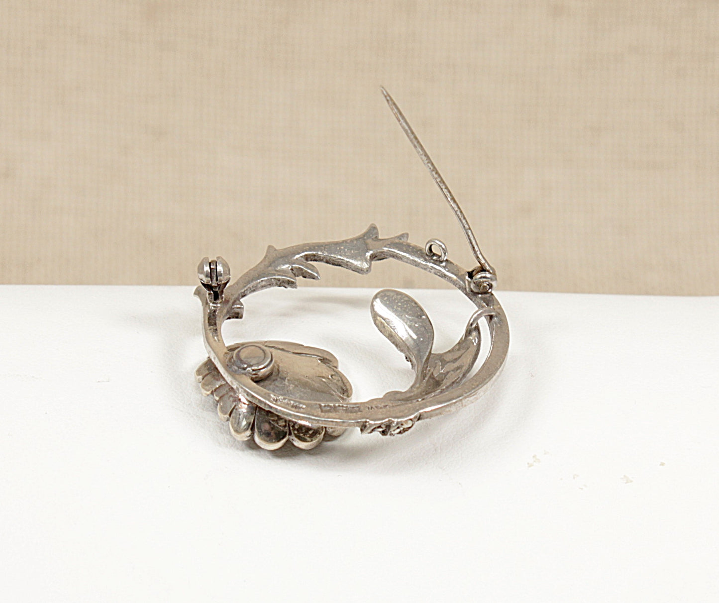 Vintage Silver and Marcasite Brooch