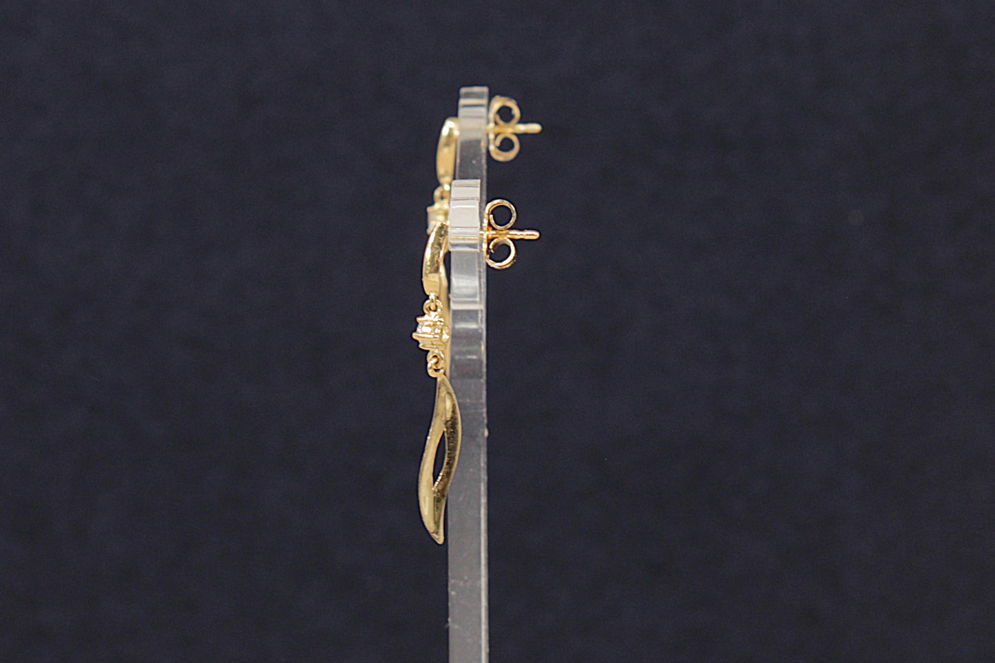 9ct Gold Crystal Dropper Earrings