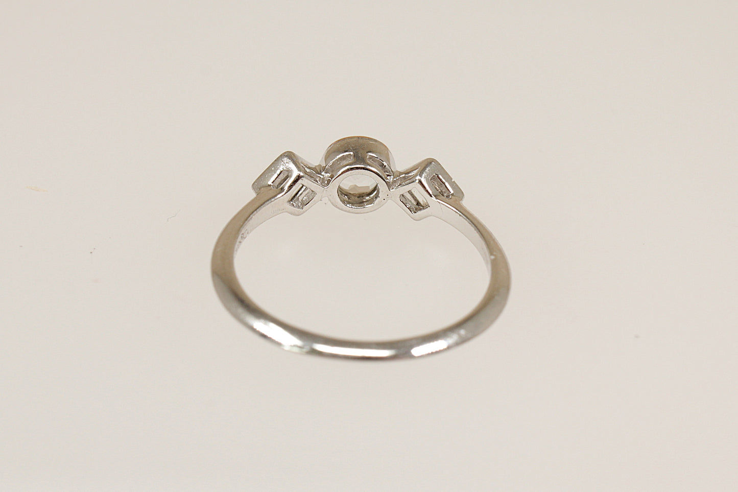 A Welsh Silver and Gold White Sapphire Trilogy ‘Clogau’ Ring