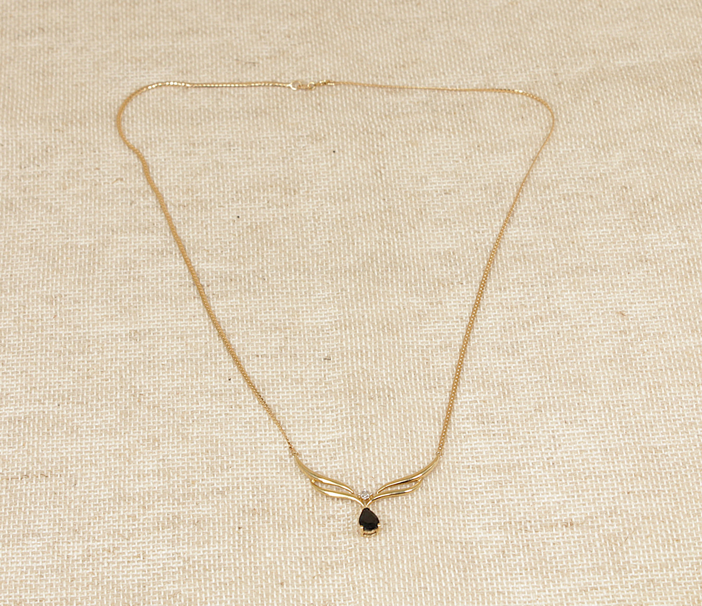 9ct Gold Sapphire and Diamond Necklace
