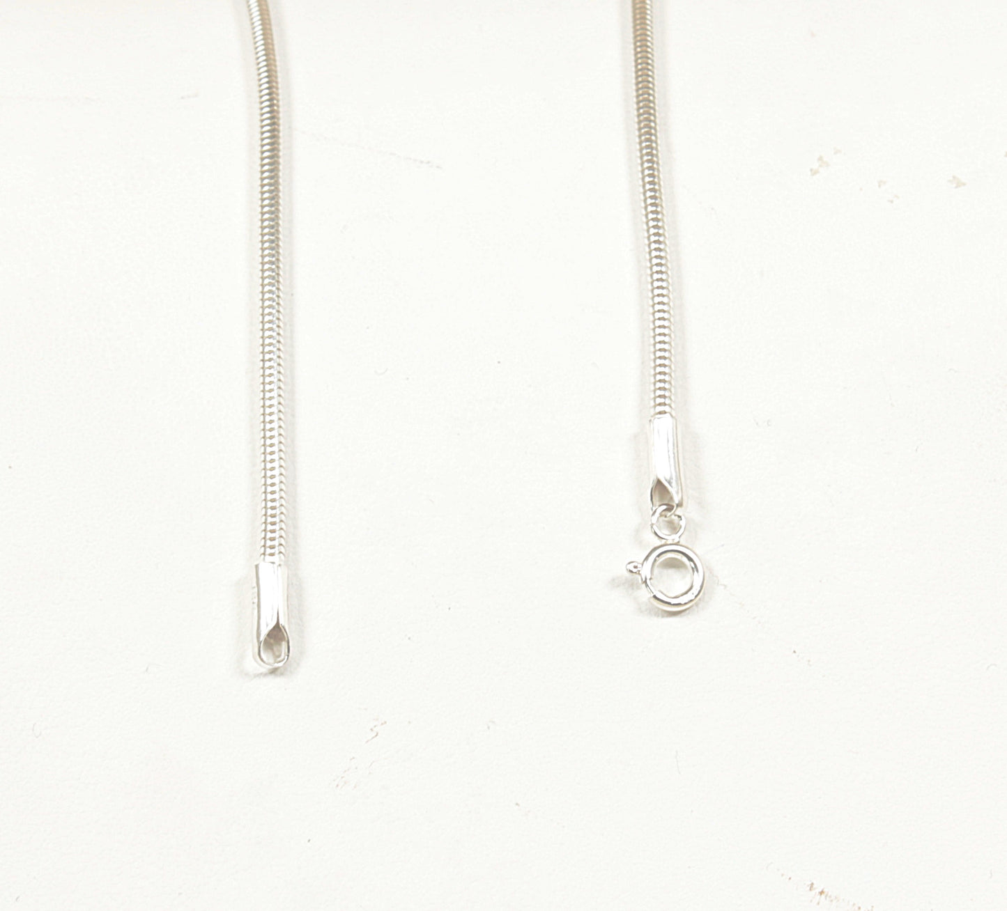 Silver Sapphire ‘Brutalist’ Style Pendant and Chain Necklace
