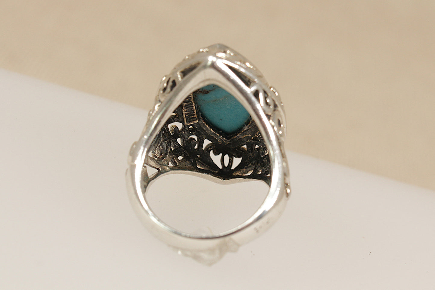 Silver Turquoise Statement Ring