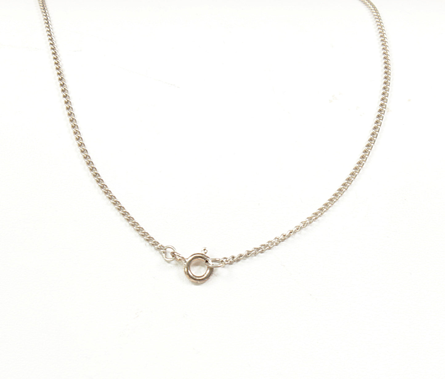 Vintage Silver Oval Locket and Chain