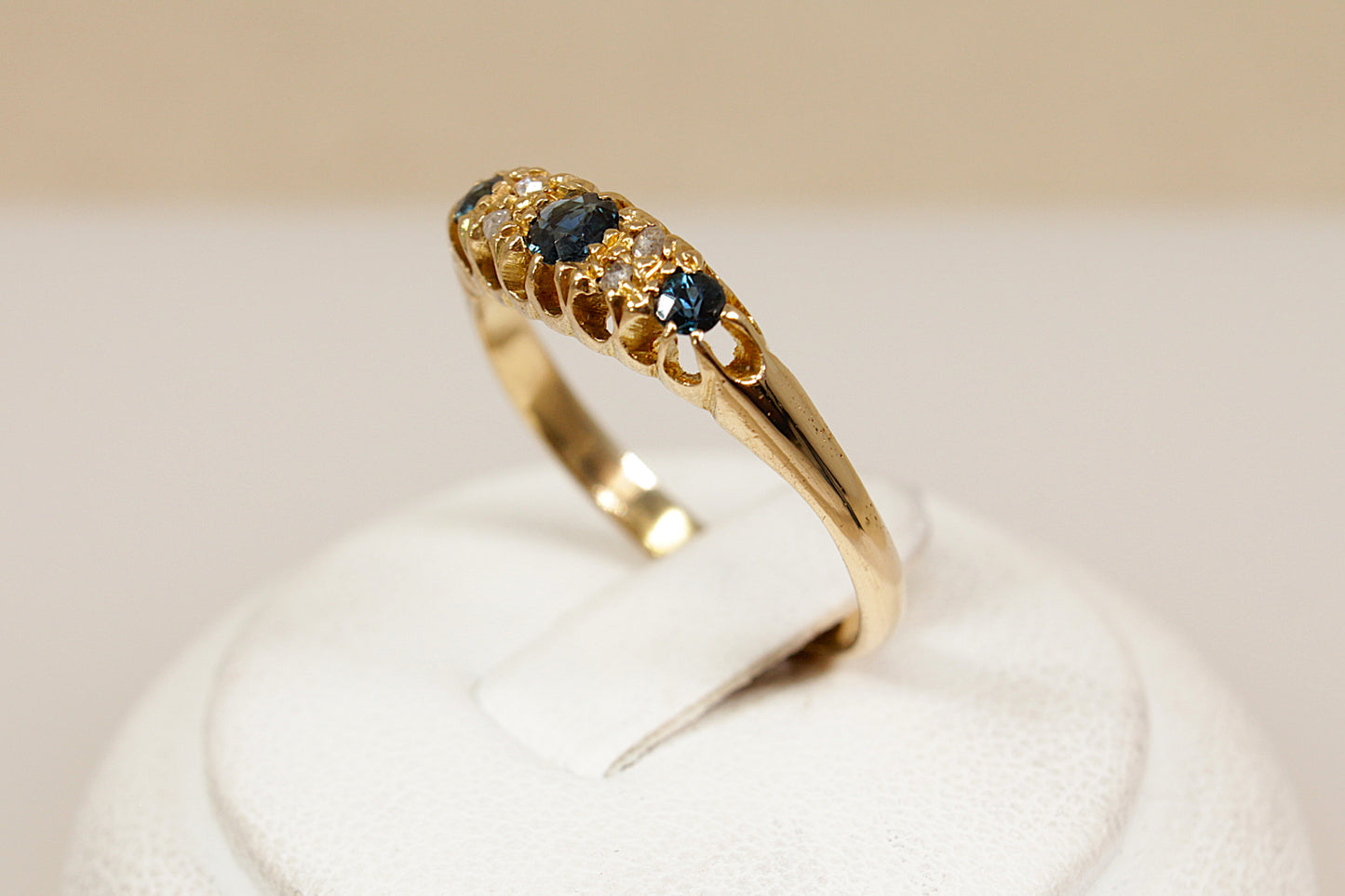18ct Antique Edwardian Sapphire and Diamond Ring