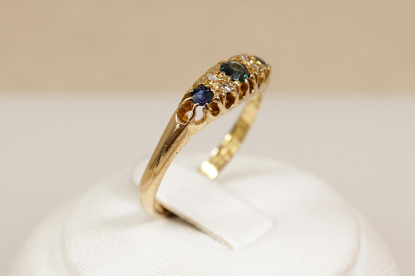 18ct Antique Edwardian Sapphire and Diamond Ring