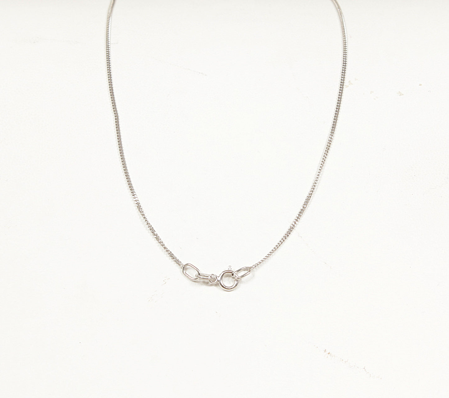 9ct White Gold Blue Topaz & Diamond Pendant & Chain Necklace