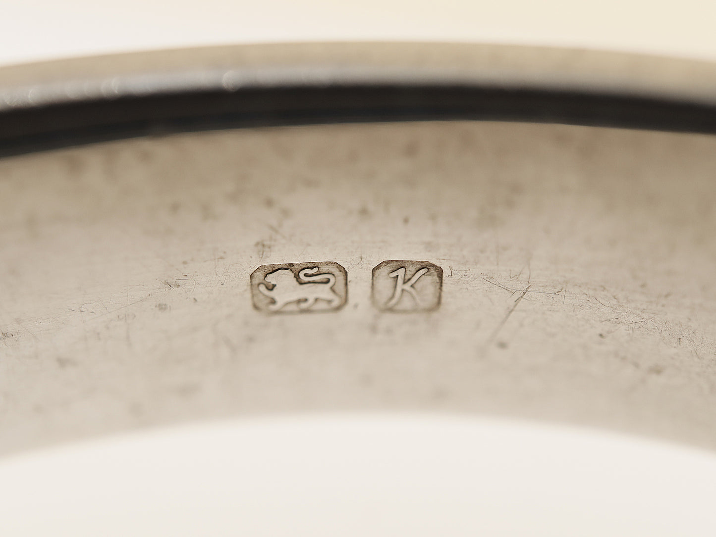 Vintage Silver Fully Etched Hinged Bangle