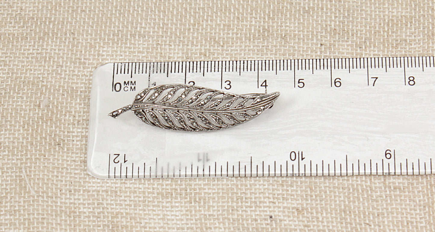spilla in marcasite color argento 5061