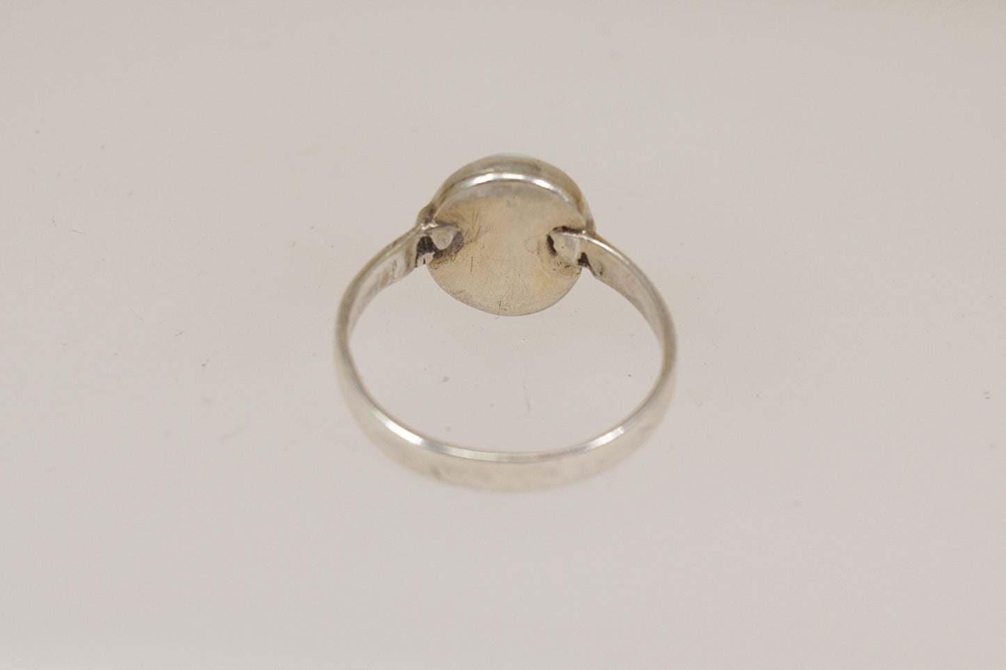 Silver Fire Opal Solitaire Ring