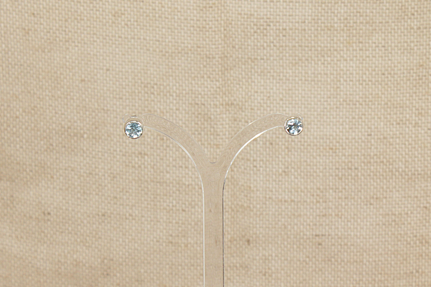 Silver and Blue Topaz Stud Earrings