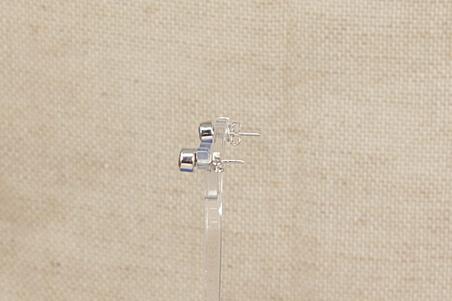 Silver and Blue Topaz Stud Earrings