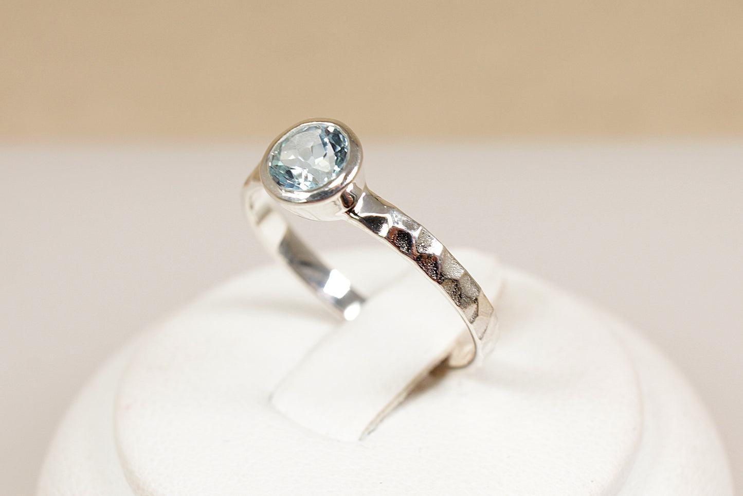 Silver Topaz Solitaire Ring