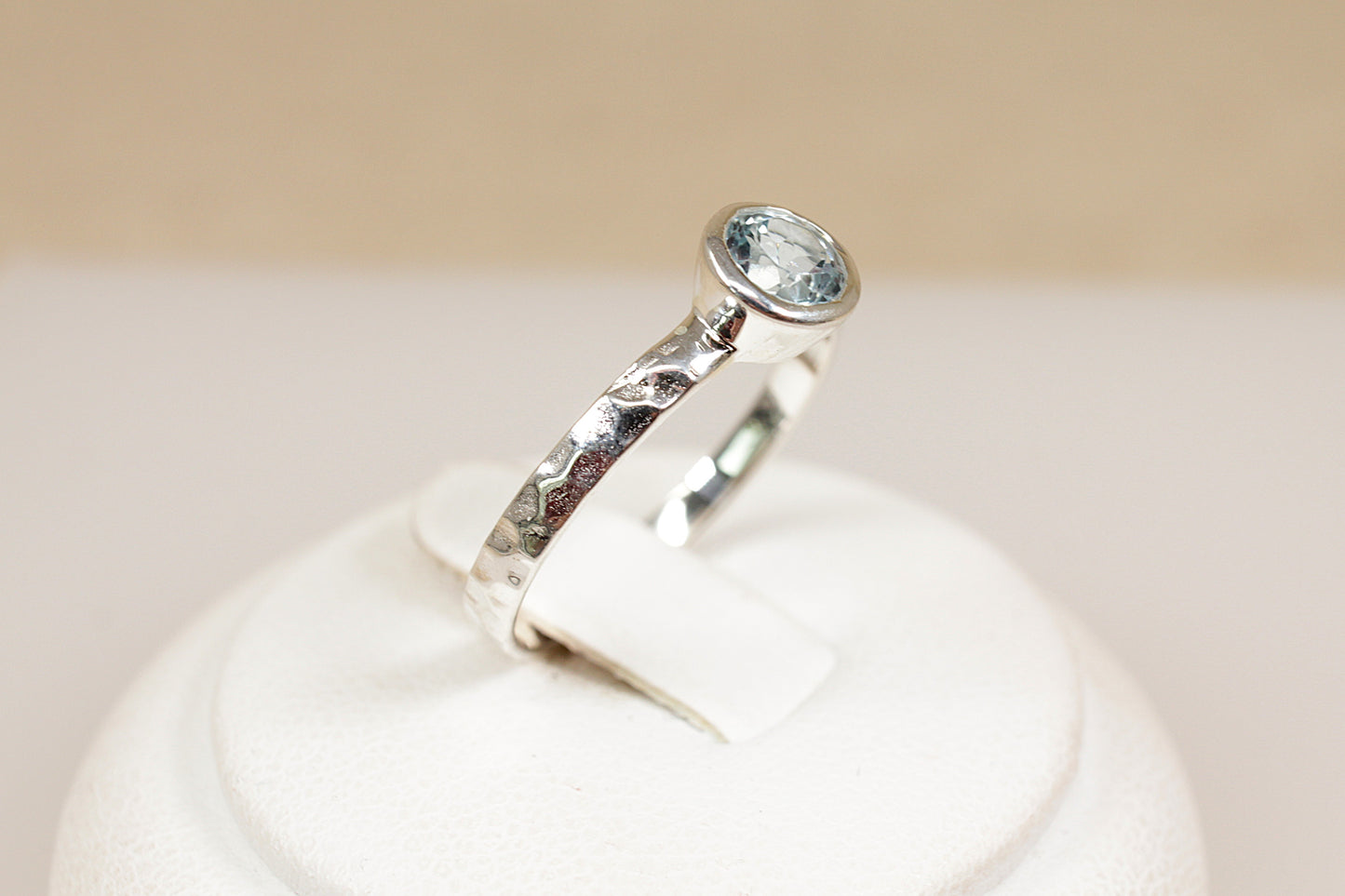 Silver Topaz Solitaire Ring