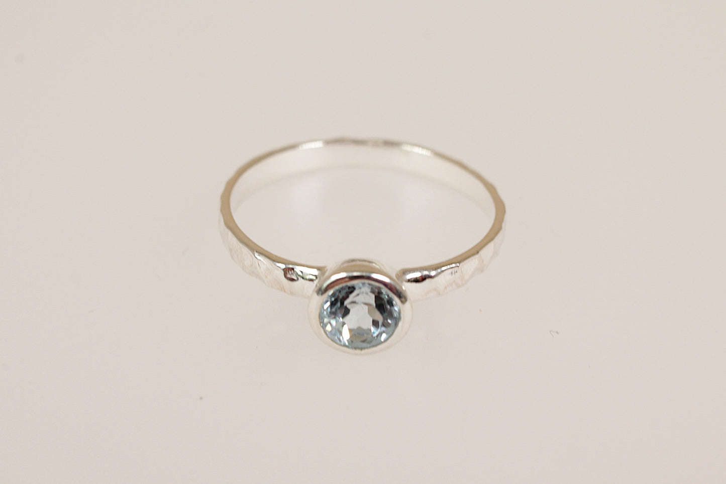 Silver Topaz Solitaire Ring