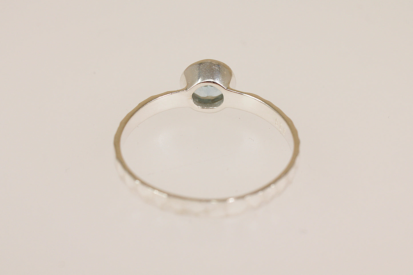 Silver Topaz Solitaire Ring