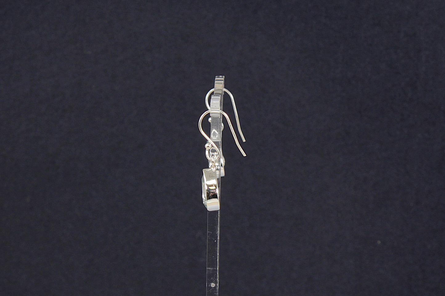 Silver Blue Topaz Drop Earrings